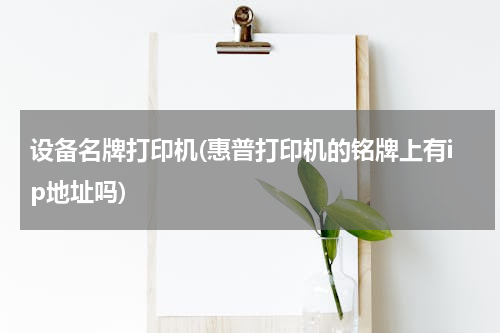 设备名牌打印机(惠普打印机的铭牌上有ip地址吗)