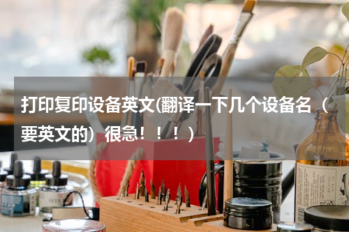 打印复印设备英文(翻译一下几个设备名（要英文的）很急！！！)